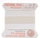 Griffin Beading Silk Cord &amp; Needle White Size 2