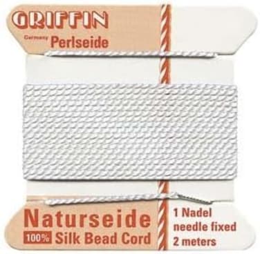 Griffin 1mm Thick Silk Cord White - Size 16