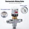 Fyeer 3-Way Thermostatic Mixing Valve, DN15 Temperature Control Bathroom Faucet and Shower Water Mixer Valve G1/2 NPS Male Connections,Chrome&hellip;