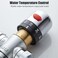 Fyeer 3-Way Thermostatic Mixing Valve, DN15 Temperature Control Bathroom Faucet and Shower Water Mixer Valve G1/2 NPS Male Connections,Chrome&hellip;