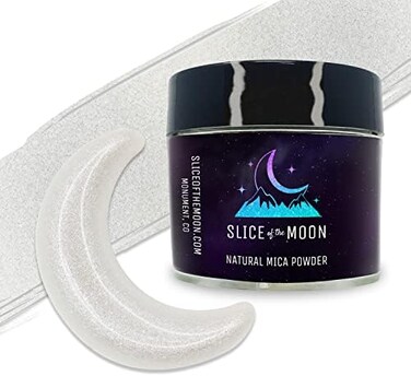 Slice of the Moon (shimmer) - : Shimmer Pearl Mica Powder 30ml, Cosmetic Mica, Soap Making, Candle Making,Resin Dye, Lip Balm, Eye Liner Mica