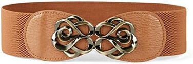 JASGOOD Wide Elastic Stretch Waist Belt Women's Adjustable Fashion Snake Pattern Dress Belt