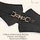 JASGOOD Wide Elastic Stretch Waist Belt Women's Adjustable Fashion Snake Pattern Dress Belt