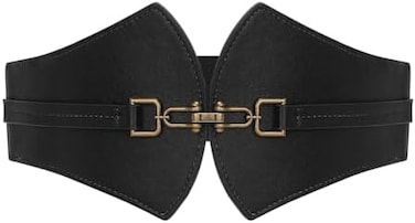 JASGOOD Wide Elastic Stretch Waist Belt Women's Adjustable Fashion Snake Pattern Dress Belt