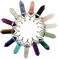 Cmidy Mutilcolor 50pcs Gemstone Bullet Meditation Healing Pointed Chakra Crystal Stone Random Color Pendants for Necklace Jewelry Making, 11mmX38mm, Crystal