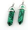 Cmidy Mutilcolor 50pcs Gemstone Bullet Meditation Healing Pointed Chakra Crystal Stone Random Color Pendants for Necklace Jewelry Making, 11mmX38mm, Crystal