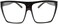 JuicyOrange Tortoise Super Oversized Eyeglasses Flat Top Square Clear Lens Glasses Frames