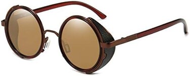 Dollger Steampunk Vintage Retro Round Sunglasses Metal Circle Frame