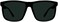 Locs Gangster Oversized Rectangular Horn Rim Sunglasses All Black