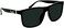 Locs Gangster Oversized Rectangular Horn Rim Sunglasses All Black