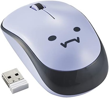 ELECOM Purple Demon Face Mouse, 2.4GHz USB Wireless, Ambidextrous Design, Silent Click, Lightweight, Computer Portable Mice, Plug and Play, Girls and Kids, for PC, Laptop, Windows and Mac