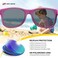 RIVBOS RBK004 Rubber Flexible Kids Polarized Sunglasses Age 3-10 (W Pink)