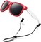 RIVBOS RBK004 Rubber Flexible Kids Polarized Sunglasses Age 3-10 (W Red)
