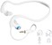 Underwater Audio HYDROACTIVE Underwater Audio Premium Short-Cord Waterproof Headphones (Wired 3.5 mm Jack) with 11 Earbuds in 4 Styles (Separate Music Player Purchase Required)