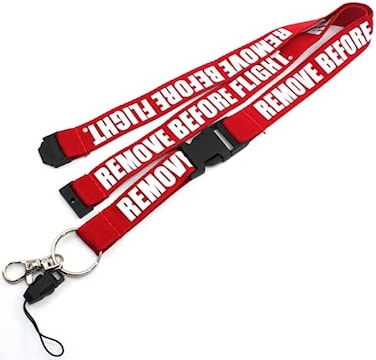Rotary13B1 Remove Before Flight Lanyard - with Detachable Safety Buckle, Red