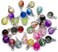 Beading Station 30-Piece Handcrafted Crackle Glass Beads Drops with Silver Wire and Bead Cap for Jewelry Making