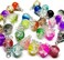 Beading Station 30-Piece Handcrafted Crackle Glass Beads Drops with Silver Wire and Bead Cap for Jewelry Making