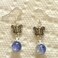 Beading Station 30-Piece Handcrafted Crackle Glass Beads Drops with Silver Wire and Bead Cap for Jewelry Making