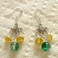 Beading Station 30-Piece Handcrafted Crackle Glass Beads Drops with Silver Wire and Bead Cap for Jewelry Making