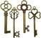 Mmei 40 pcs Large Antique Bronze Steampunk Vintage Skeleton Keys for DIY Wedding Party Gifts Jewelry Necklace Pendants Decoration (4 Different Style x 10)