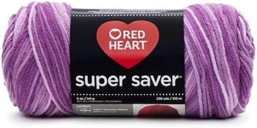 Red Heart Super Saver Economy Yarn, Purple Tones (E300.0546)