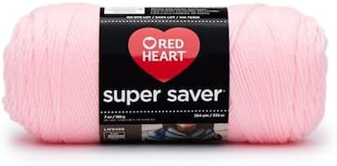 RED HEART Super Saver Yarn, Baby Pink
