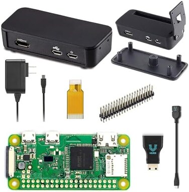 Vilros Raspberry Pi Zero W Basic Starter Kit- Black Case Edition-Includes Pi Zero W -Power Supply &amp; Premium Black Case