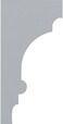 Ekena Millwork BKT05X07X14DI 5-Inch W x 7-Inch D x 14-Inch H Diane Bracket, White