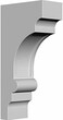 Ekena Millwork BKT05X07X14DI 5-Inch W x 7-Inch D x 14-Inch H Diane Bracket, White