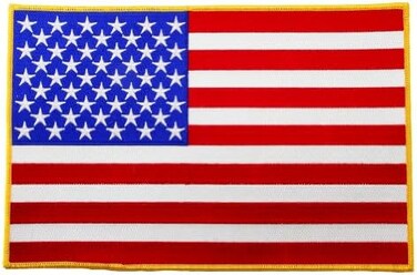 Cypress Collectibles Embroidered Patches Large American Flag Patch USA United States of America Iron-On