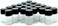 Vivaplex 24, Clear, 1 ml (1/4 Dram) Glass Bottles, with Orifice Reducers and Black Caps