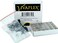 Vivaplex 24, Clear, 1 ml (1/4 Dram) Glass Bottles, with Orifice Reducers and Black Caps