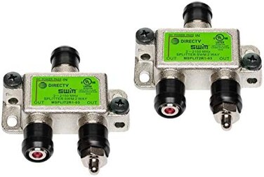 DIRECTV SatelliteSale Directv SWM Approved 2-Way Wide Band Splitter (2-Pack)