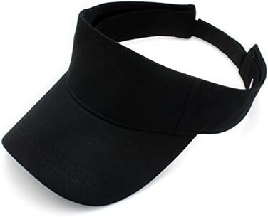 Top Level Sun Sports Visor Men Women - One Size Cap Hat, BLK, Black, One size