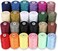 BlesSew Sewing Thread - 24 Polyester Threads for Hand Stitching, Quilting &amp; Sewing Machine - Set of 1000 yds Per Spool - 20 Colours Plus 2 x White &amp; 2 x Black