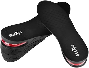 ERGOfoot Height Increase Insoles 4-Layer 3.54 inch Air Cushion Taller Shoes Insoles Heel Insert for Men and Women