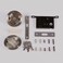 CCJH Invisible Barn Wood Sliding Door Gate Cup Handle Lock Hardware with Keys (Sliver (Dia-2.95")