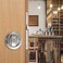 CCJH Invisible Barn Wood Sliding Door Gate Cup Handle Lock Hardware with Keys (Sliver (Dia-2.95")