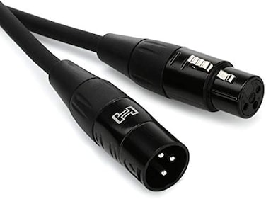 هوسا كيبل ميكروفون ريان XLR3F الى XLR3M برو، بطول 5 قدم، HMIC-005