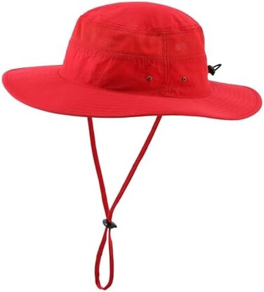 Home Prefer Men's Sun Hat UPF 50+ Wide Brim Bucket Hat Windproof Fishing Hats