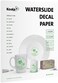 KOALA PAPER Waterslide Decal for Laser Printer - Clear Transparent - 25 Sheets Printable Water Slide Transfer - 8.5x11 Inches