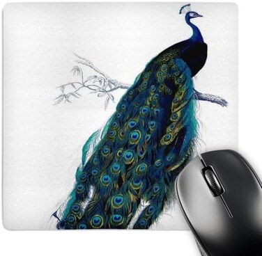 3dRose Vintage Peacock Mouse Pad (mp_183272_1)