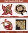 Senker Fashion 2 PCS Womens Satin Scarf Large Square Silk Feeling Head Hair Scarves Wraps for Sleeping 35 x 35 inches