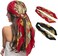 Senker Fashion 2 PCS Womens Satin Scarf Large Square Silk Feeling Head Hair Scarves Wraps for Sleeping 35 x 35 inches