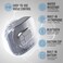 Gideon Portable Waterproof Bluetooth Speaker with Suction Cup - 10 Hours Playtime/Built-in Mic (Silver)