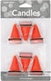 Creative Converting 6-Count Molded Candles, Cone-Shaped Under Construction -