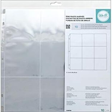 We R Memory Keepers WR 12 x 12 Inch (9-4 x 4 Inch Pockets) 3-Ring Album Photo Sleeve Protectors, 10/pkg