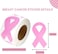 Fundraising For A Cause Pink Ribbon Awareness Stickers, Breast Cancer Awareness Ribbon Stickers Awareness Events, Support Groups, Fundraisers and More! (1 Roll - 250 Stickers)
