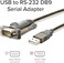 بلاجابل محول USB الى تسلسلي متوافق مع ويندوز وماك ولينكس (RS-232DB9 موصل DTE ذكر، شريحة تعريف بروليفيك PL2303HX Rev. D)