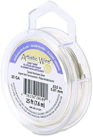 Artistic Wire Artistic Non-Tarnish Silver Wire, 20 Gauge, 25 Feet